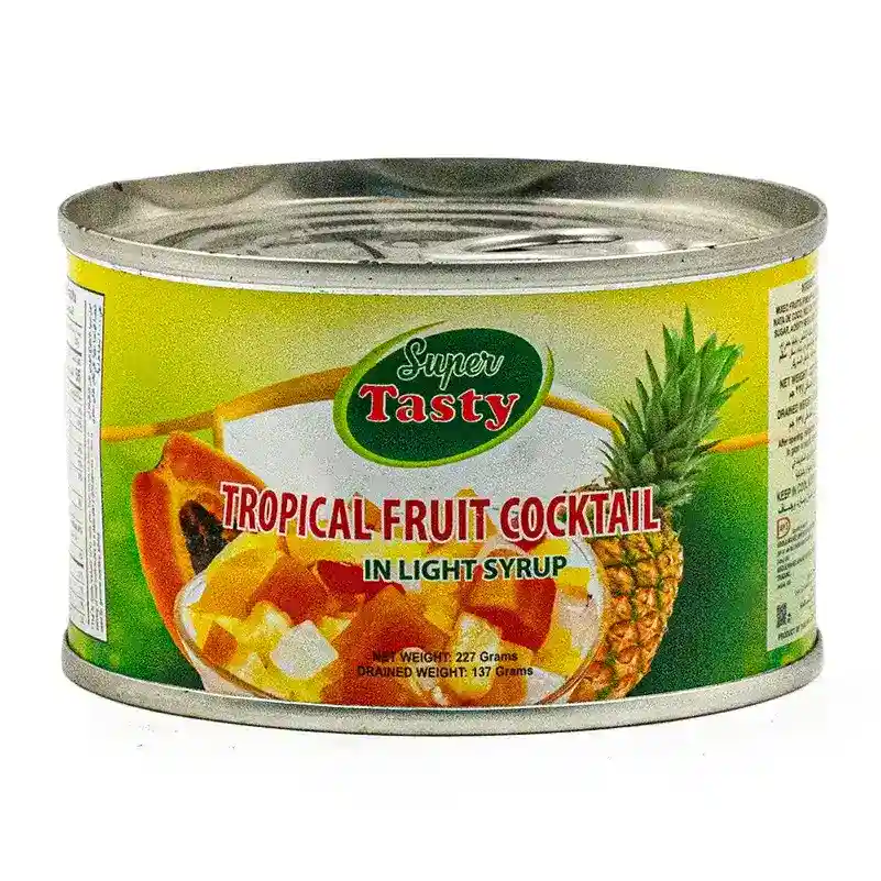 SUPER TASTY TROPICAL FRUIT COCKTAI 227G