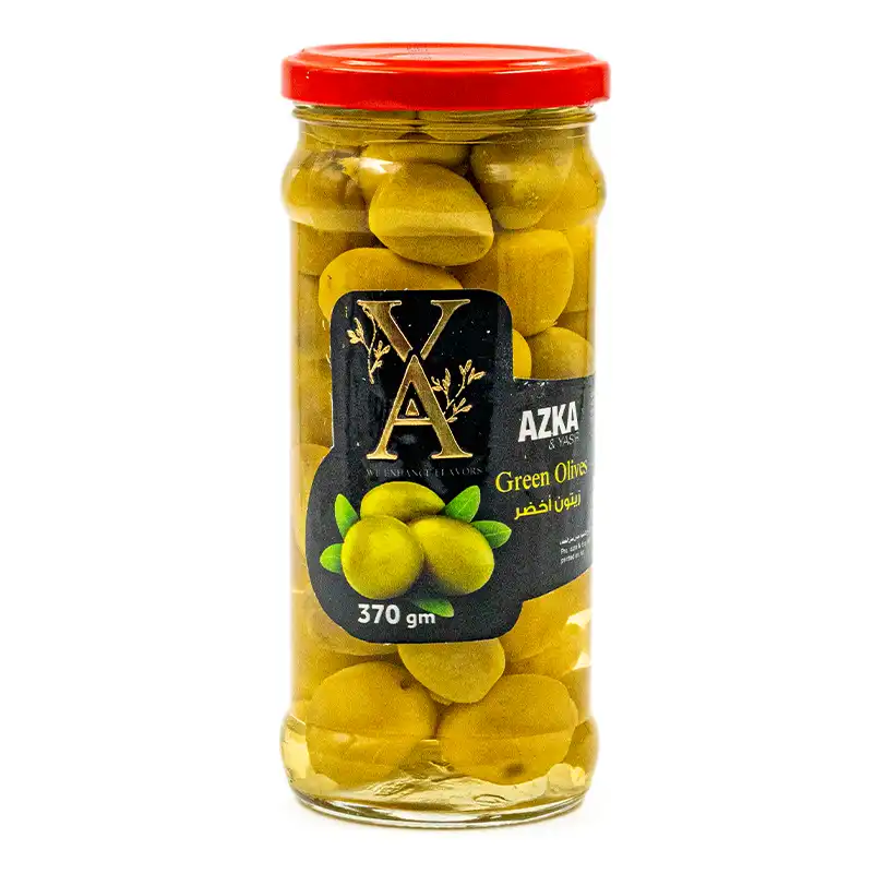 AZKA GREEN OLIVES JAR 370G