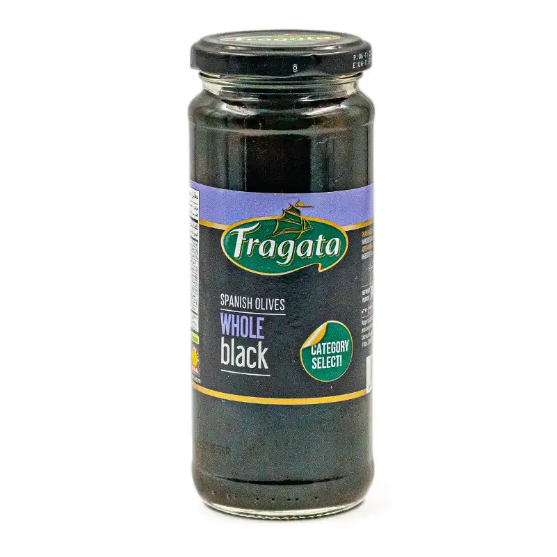 FRAGATA OLIVES BLACK WHOLE JAR 340G