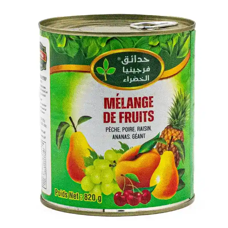 VIRGINA G.GARDEN MELANGE DE FRUIT COCKTAIL IN SYRUP 820GM