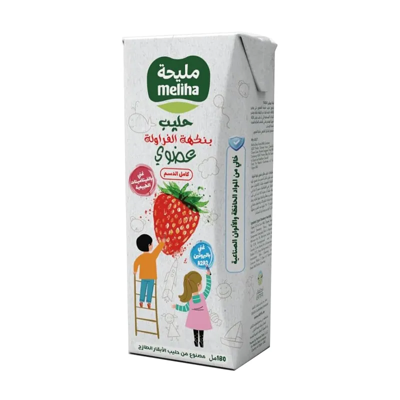 MALIHA MILK STRAWBERRY ORGNAIC 6*180ML