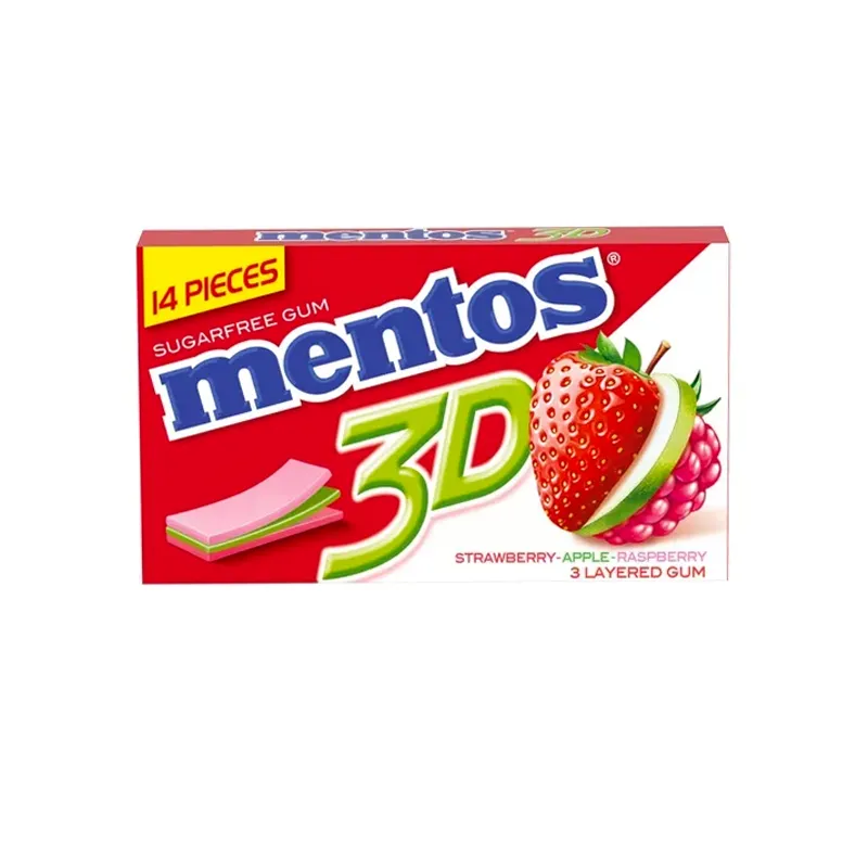 MENTOS 3D STRAWBERRY APPLE RASBERRY