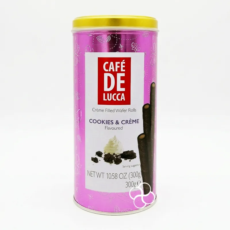 CAFE DE LUCCA WAFERS 300G COOKIES &CREAM