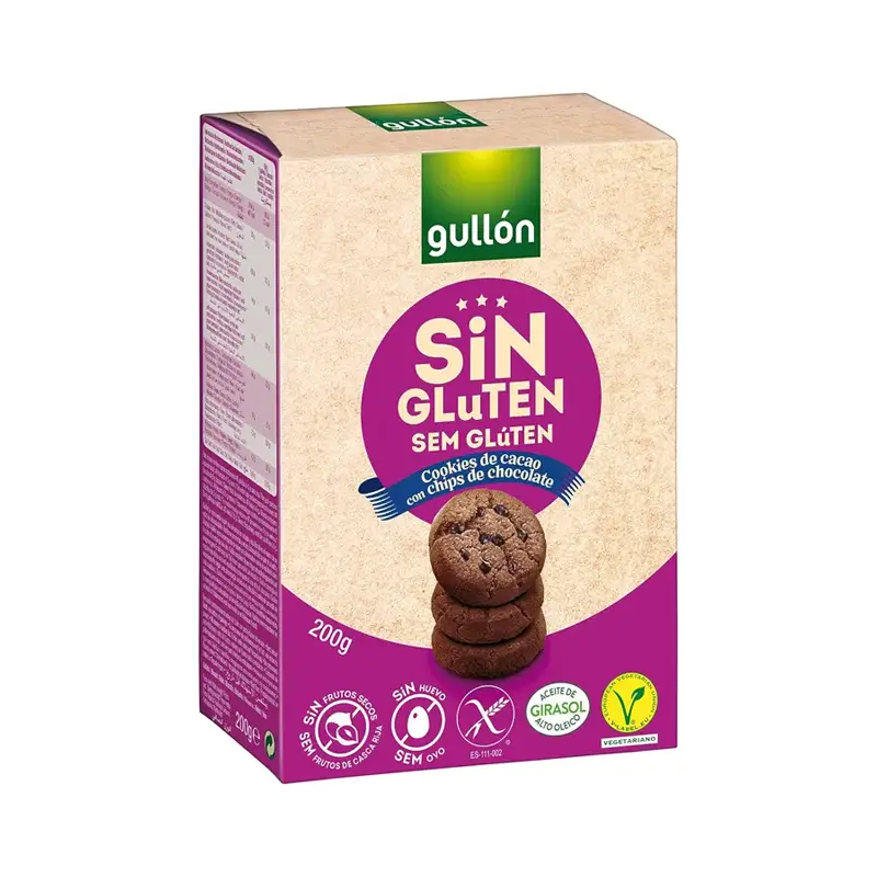 GULLON GLUTEN FREE COOKIES W/CHOCO CHIPS 200G
