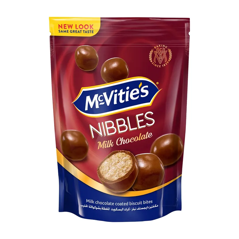 MCVITIES DIGESTIVE NIBBLES MILK CHOCOLATES120G