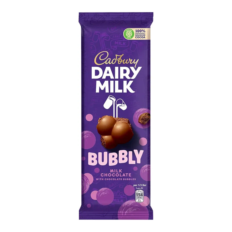 CDM BUBBLY MILK CHOC 3X87G