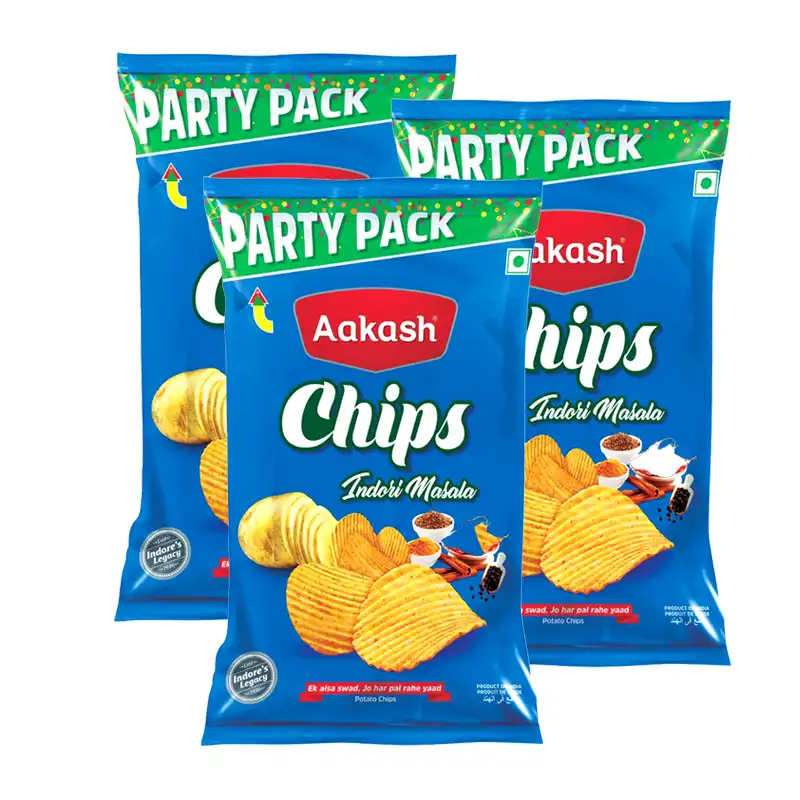 AAKASH CHIPS INDORI MASALA 3X130G