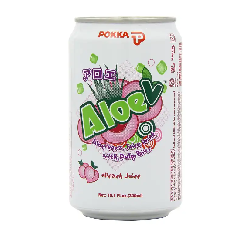 POKKA ALOE V PEACH 300ML