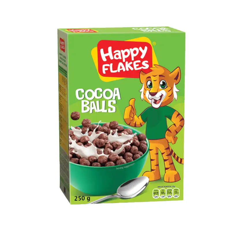 HAPPY DAY CORN FLACK CHOCO BALL 250G