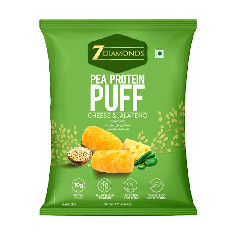 7DIAMONDS PEA PROTIEN PUFF CHEESE&JALAPENO 60GM