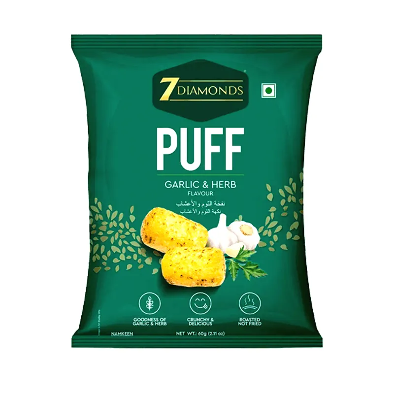 7DIAMONDS PUFF GARLIC&HERB 60GM