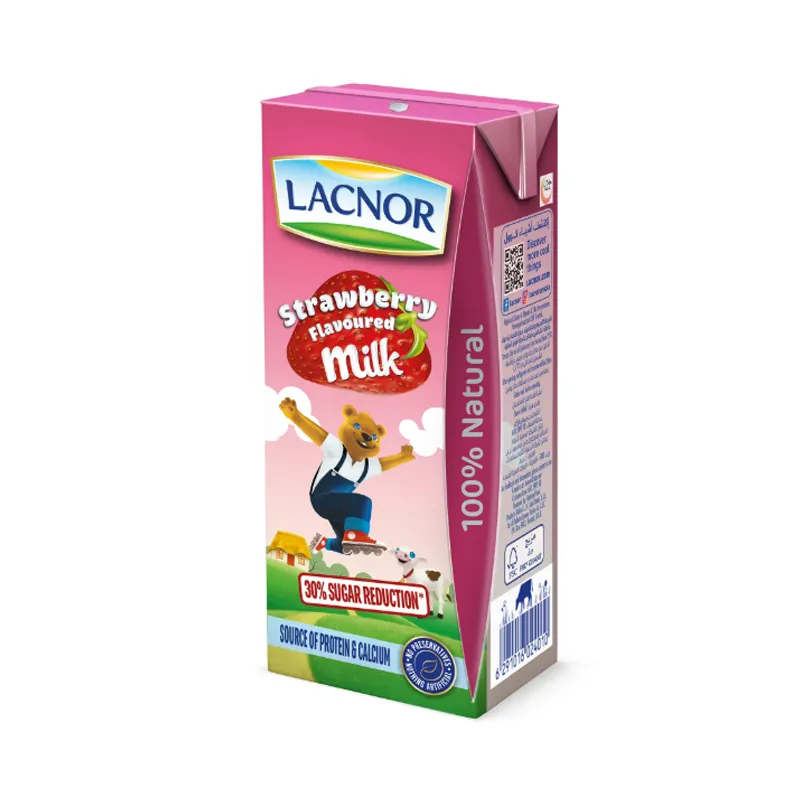LACNOR STRAWBERRY MILK 8x180ML