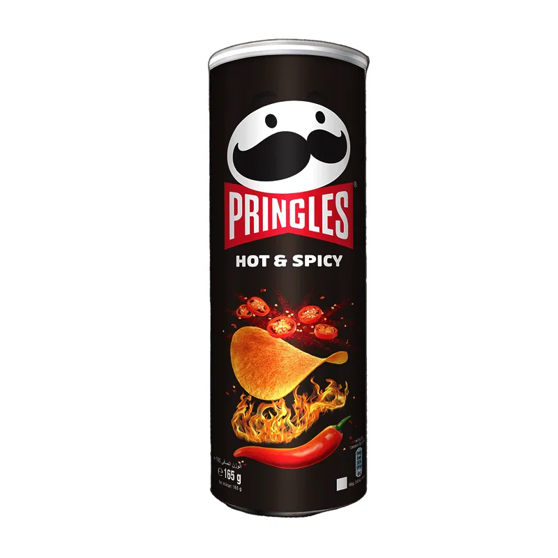 PRINGLES CHIPS 165GM HOT&SPICY BLK