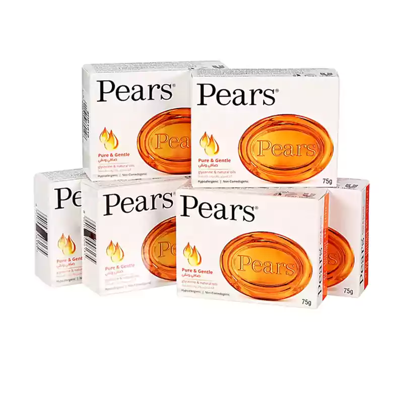 PEARS PURE AND GENTLE SOAP 6*75GM
