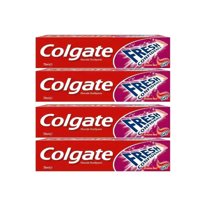 COLGATE FRESH CONFIDENCE 4*75ML XTREME RED
