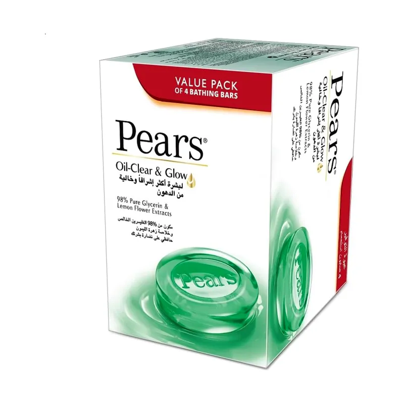 PEARS OIL CLEAR&GLOW SOAP 4*125G
